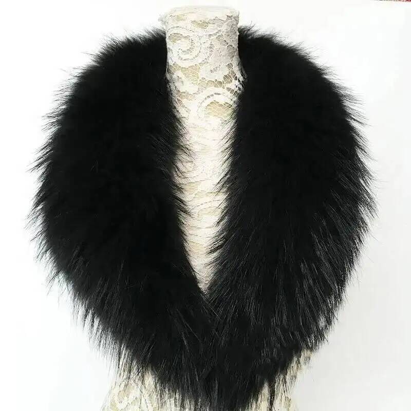 طوق فراء راكون طبيعي للنساء ،  - مراجعة Winter Clothing Online وسعره
