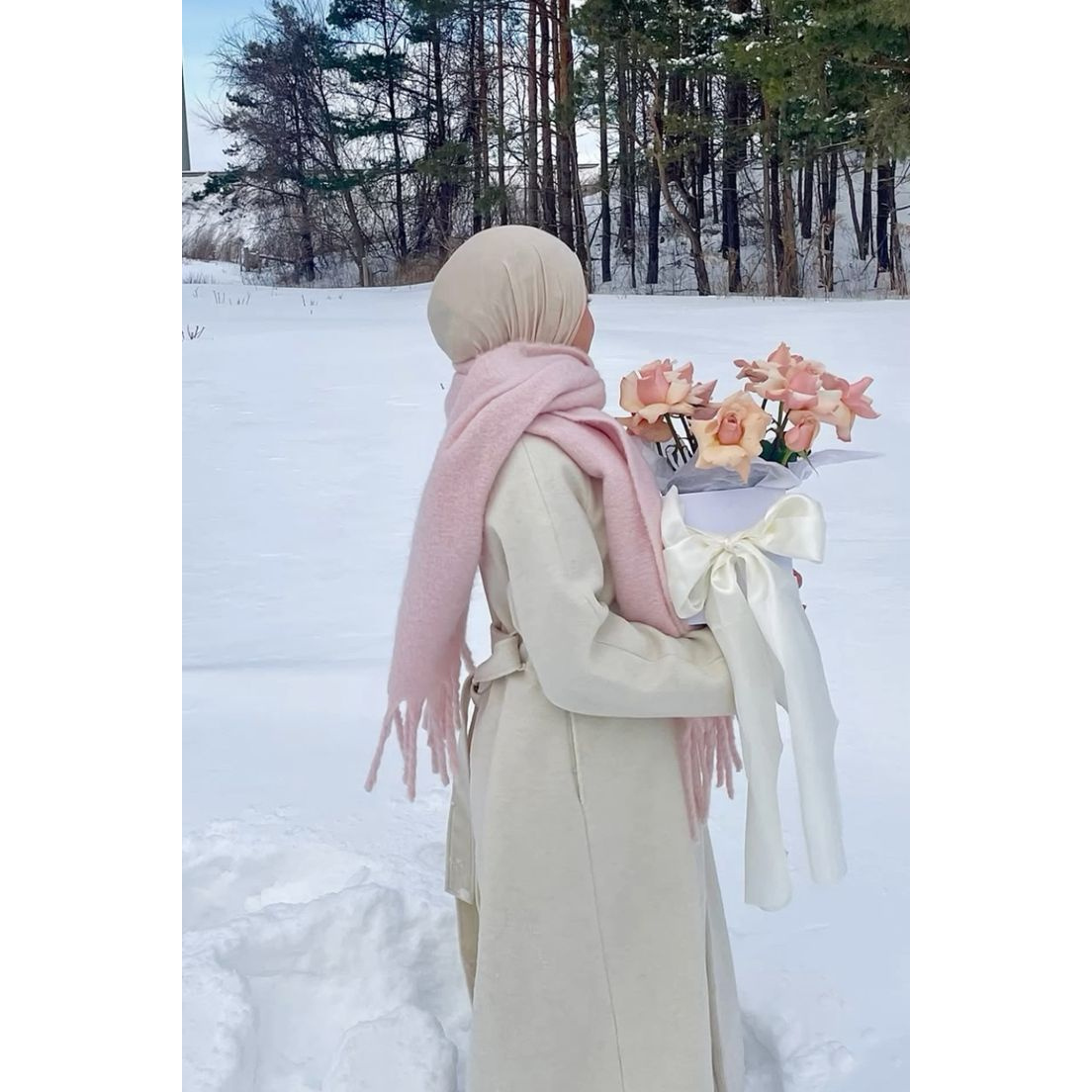 وشاح نسائي من فونساف - وشاح سم - مراجعة Winter Clothing Online وسعره