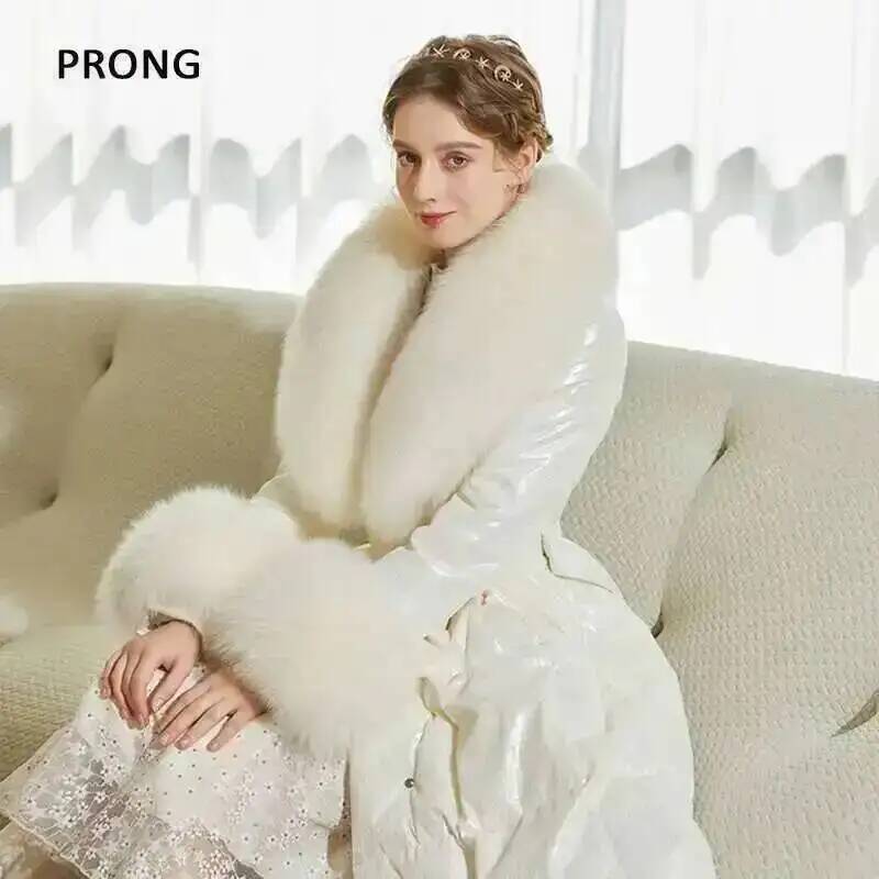 الثعلب الفراء طوق معطف الشتاء  - مراجعة Winter Clothing Online وسعره