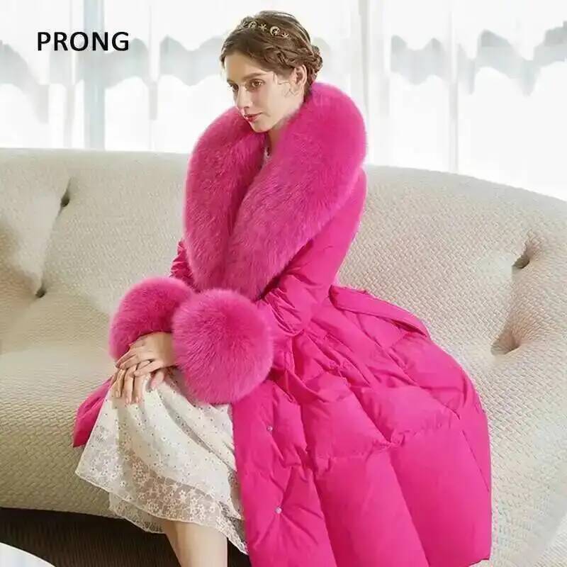 الثعلب الفراء طوق معطف الشتاء  - مراجعة Winter Clothing Online وسعره